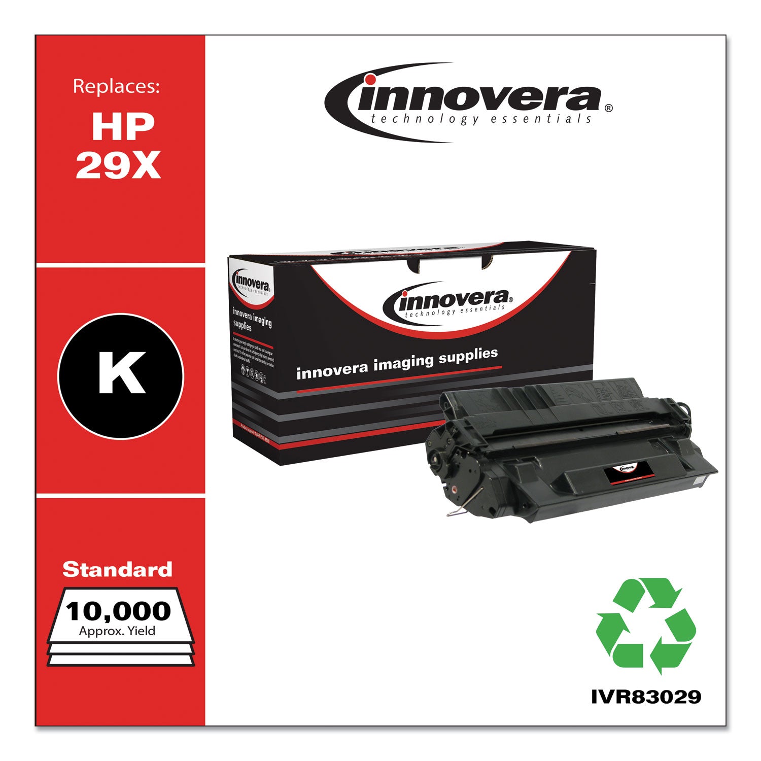 Remanufactured Black High-Yield Toner, Replacement for 29X (C4129X), 10,000 Page-Yield