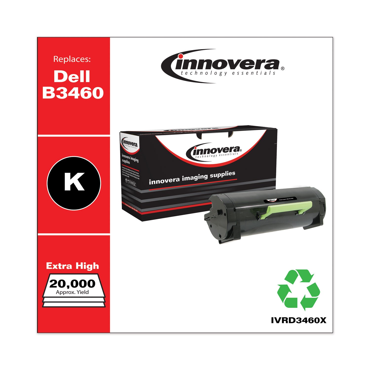 Remanufactured Black Extra High-Yield Toner, Replacement for 331-9808, 20,000 Page-Yield