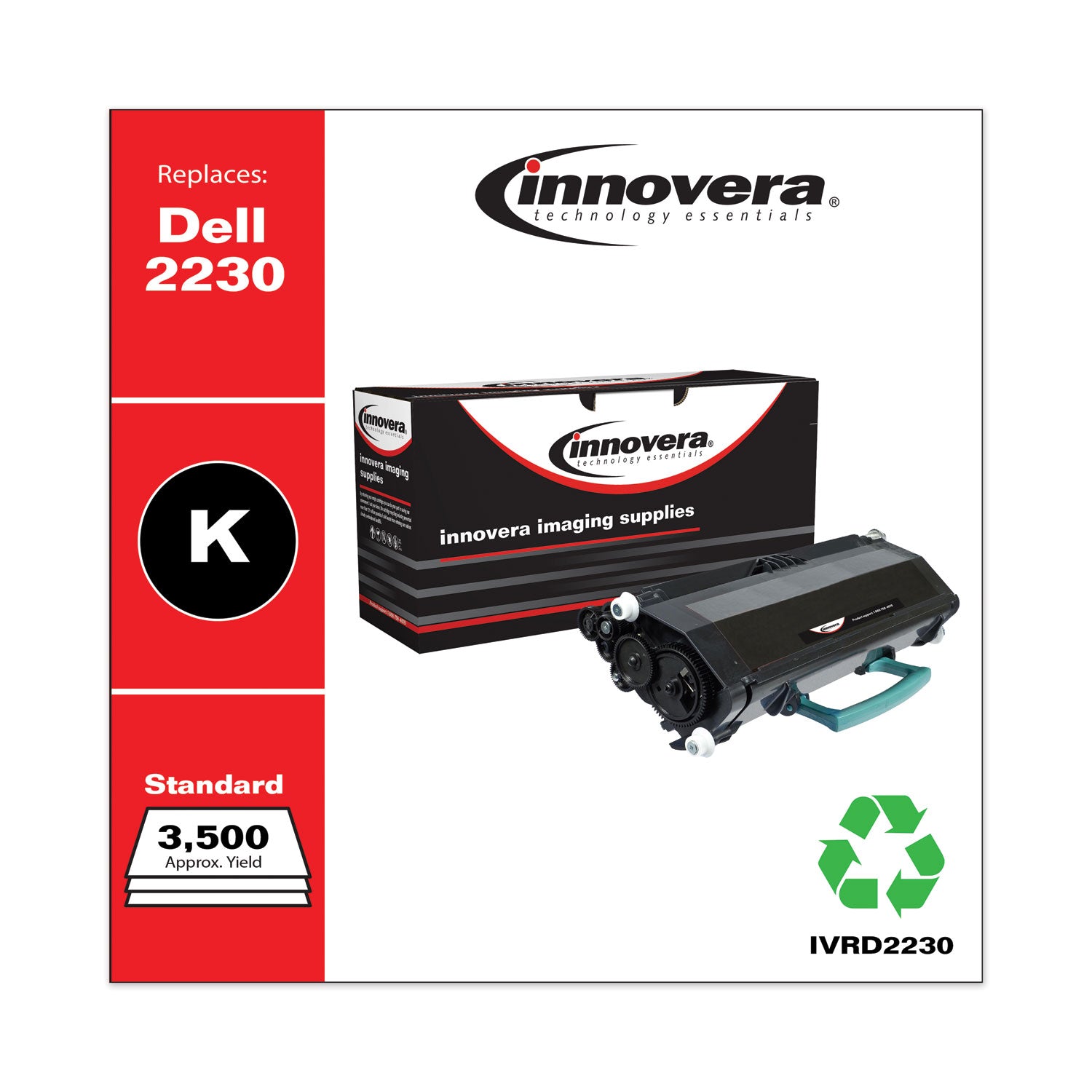 Remanufactured Black Toner, Replacement for 330-4130, 3,500 Page-Yield