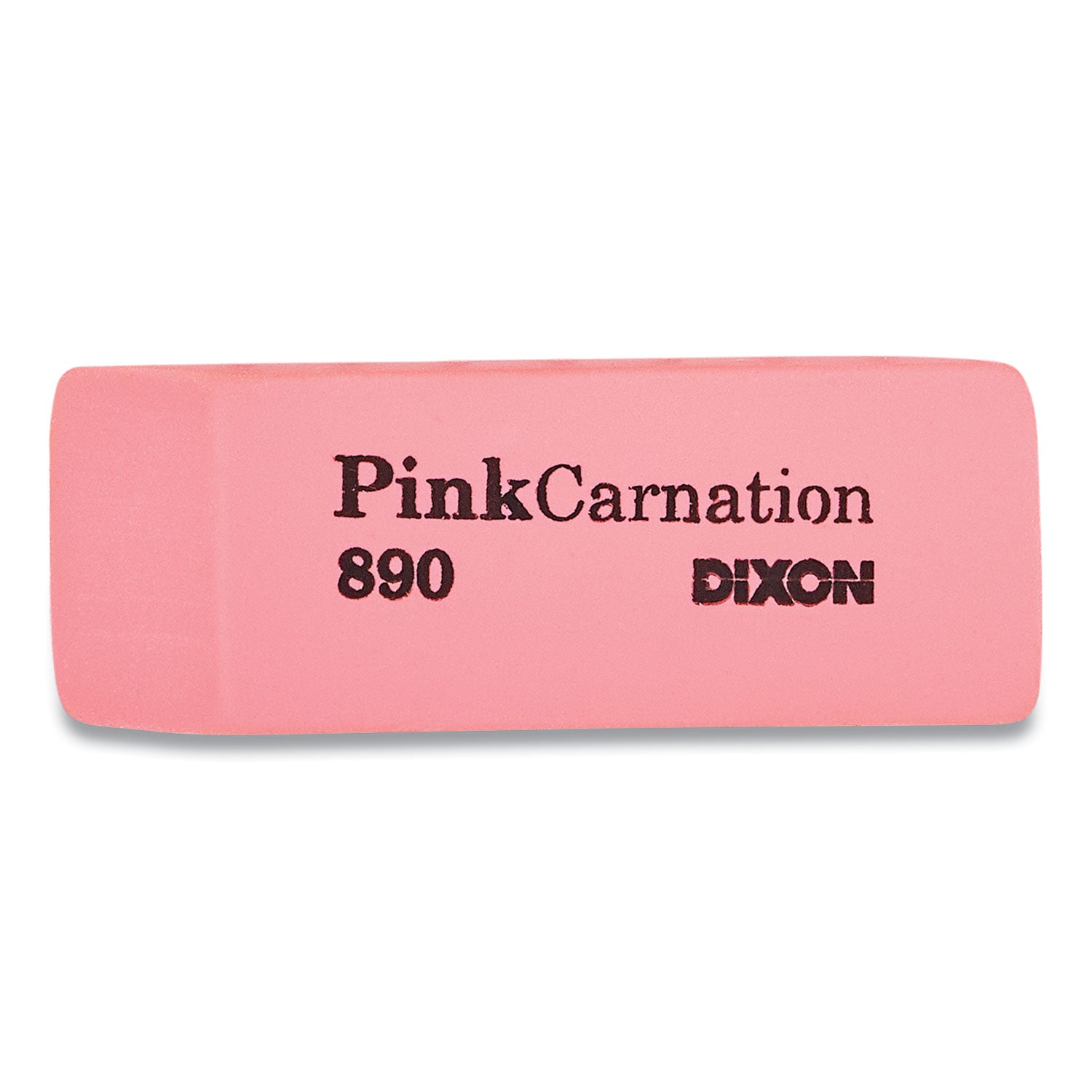Pink Carnation Erasers, Medium, 2-5/16 x 13/16 x 7/17, Pack of 12