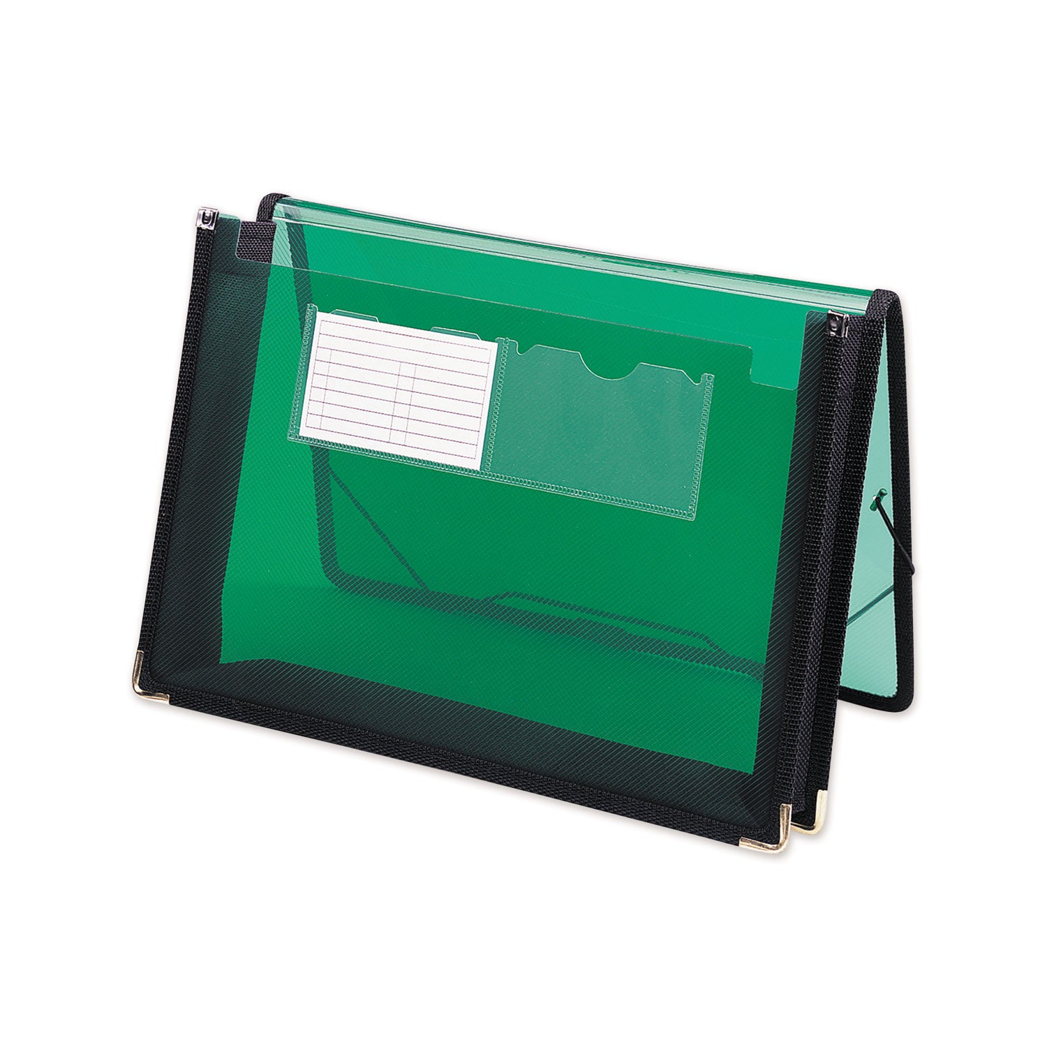 Smead Letter File Wallet - 8 1/2" x 11" - 2 1/4" Expansion - 2 Front Pocket(s) - Polypropylene - Green - 1 Each