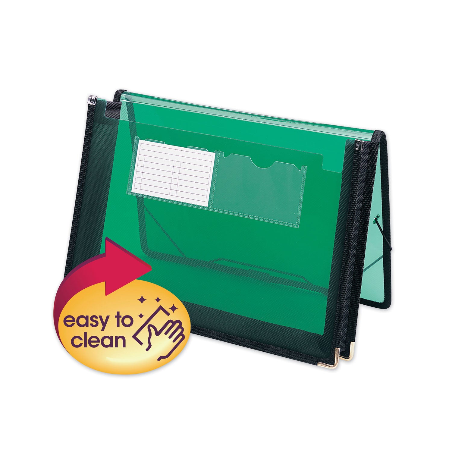 Smead Letter File Wallet - 8 1/2" x 11" - 2 1/4" Expansion - 2 Front Pocket(s) - Polypropylene - Green - 1 Each