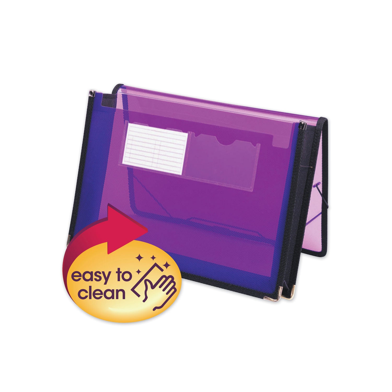 Smead Letter File Wallet - 8 1/2" x 11" - 200 Sheets Capacity - 2 1/4" Expansion - 2 Front Pocket(s) - Polypropylene - Purple - 1 Each