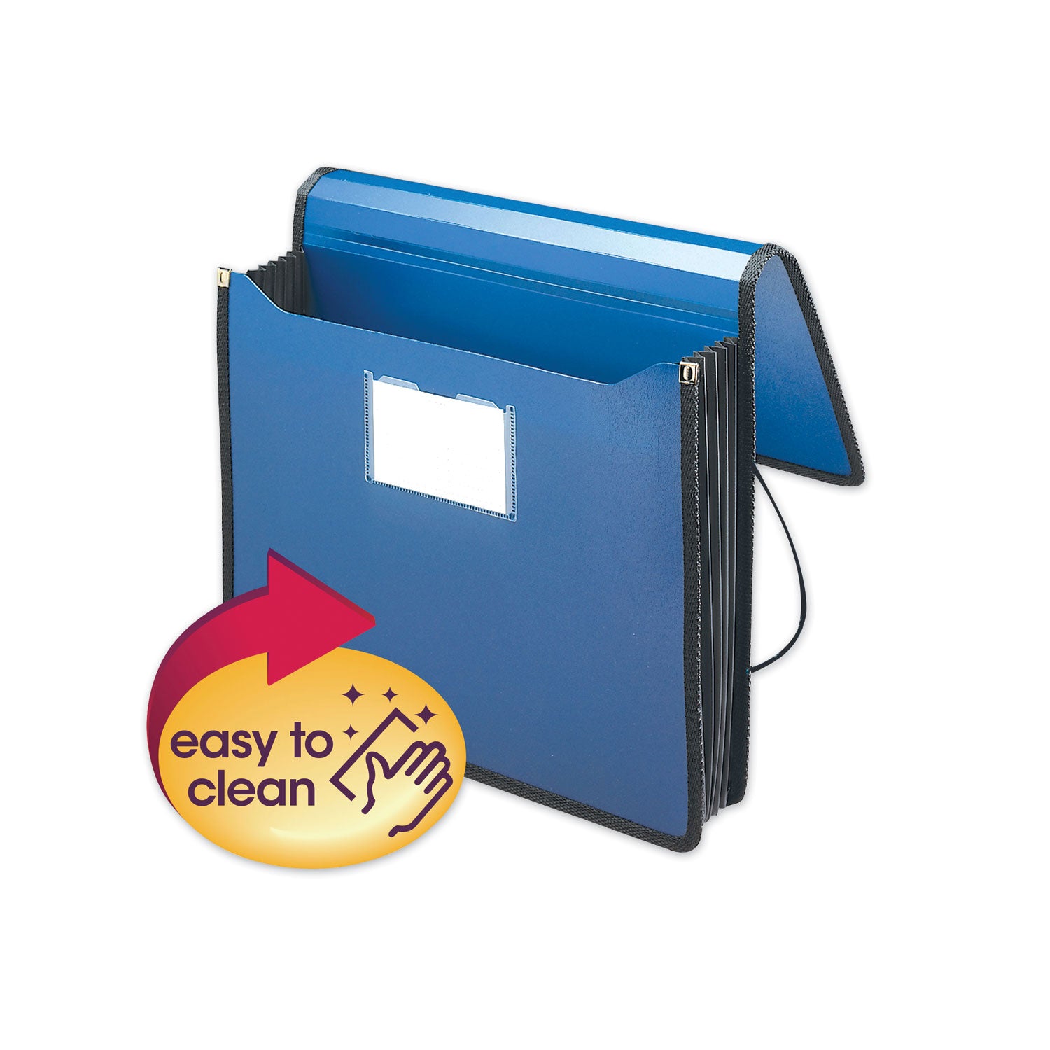 Smead Letter File Wallet - 8 1/2" x 11" - 5 1/4" Expansion - Front Pocket(s) - Poly - Navy Blue - 1 Each