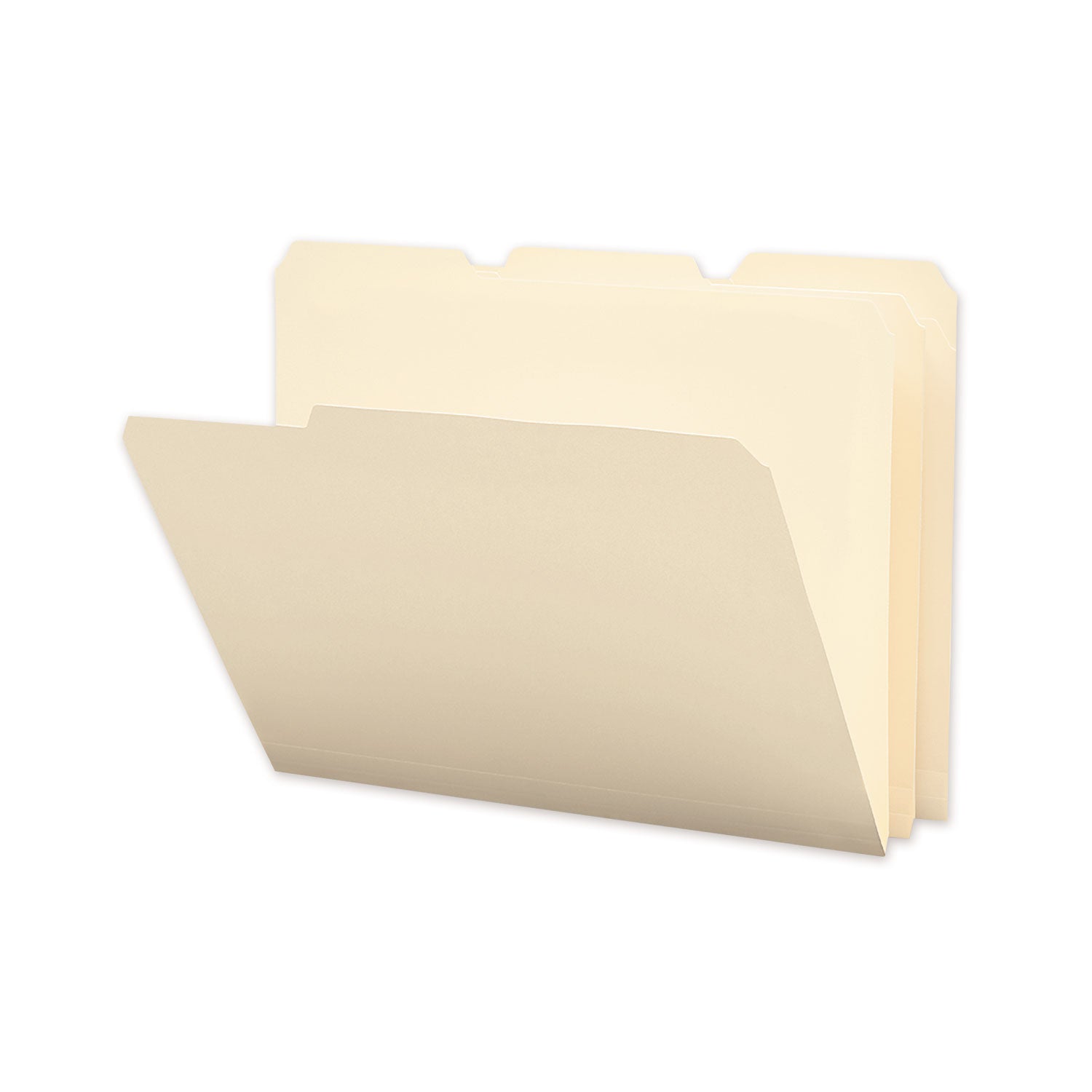 Smead 1/3 Tab Cut Letter Top Tab File Folder - 8 1/2" x 11" - 3/4" Expansion - Top Tab Location - Assorted Tab Position - 17 pt. - Polypropylene - Manila - 12 / Pack