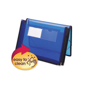 Smead Letter File Wallet - 8 1/2" x 11" - 2 1/4" Expansion - 2 Front Pocket(s) - Polypropylene - Blue - 1 Each