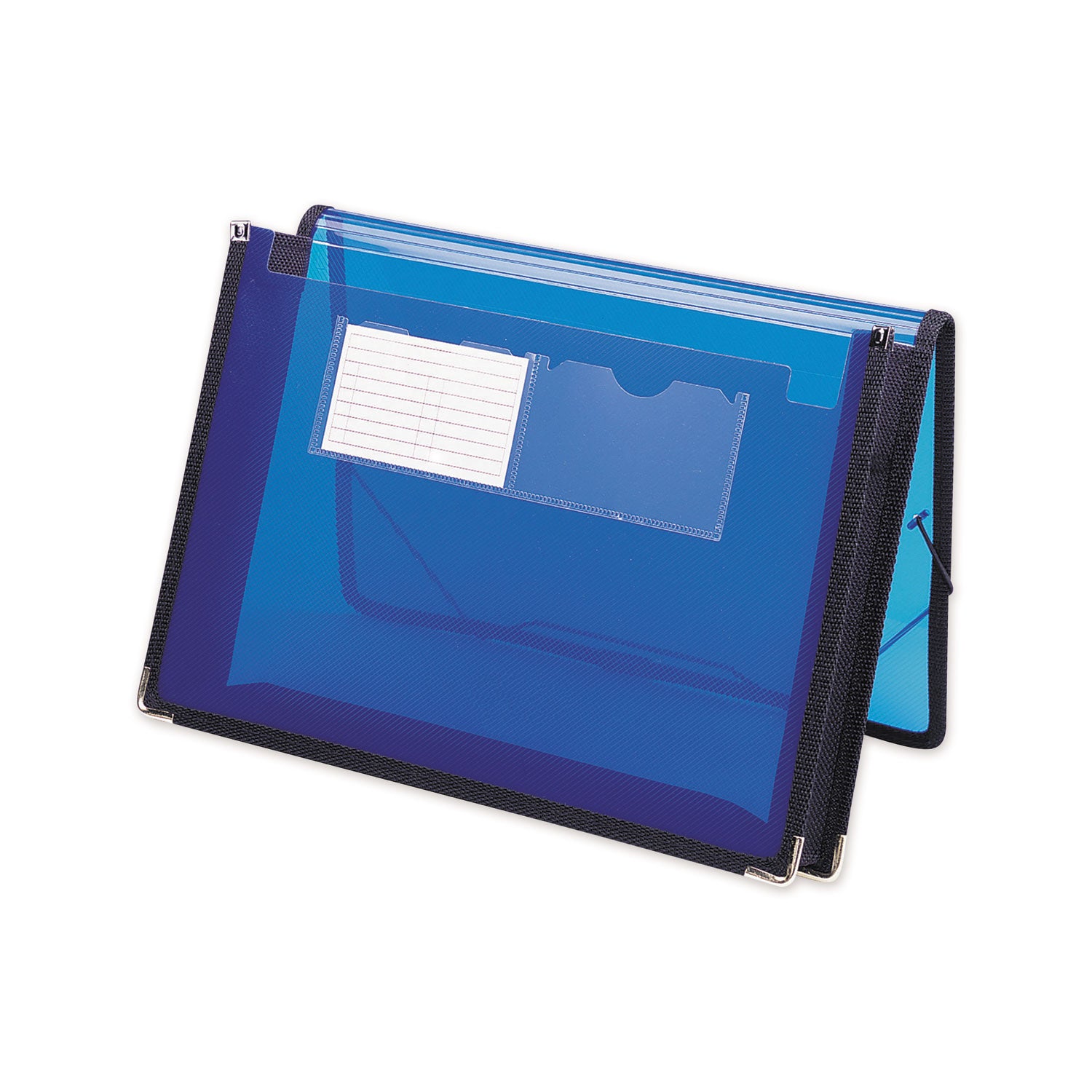 Smead Letter File Wallet - 8 1/2" x 11" - 2 1/4" Expansion - 2 Front Pocket(s) - Polypropylene - Blue - 1 Each
