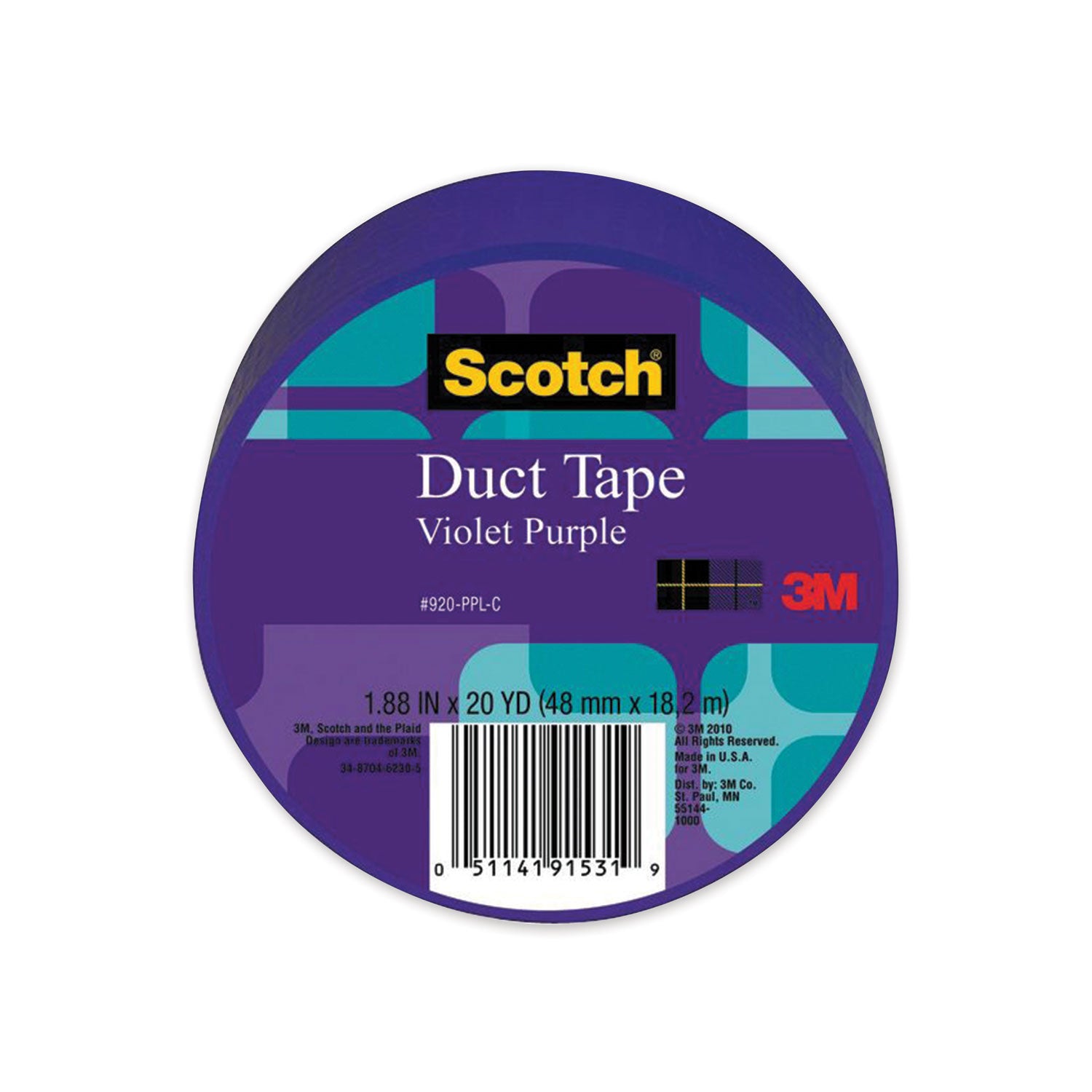 Duct Tape, 1.88" X 20 Yds, Violet Purple