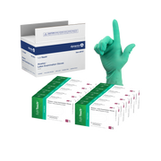 AloeTex Latex Gloves w/ Aloe, Small, Green, Powder-Free - 100 per box / 10 boxes per case