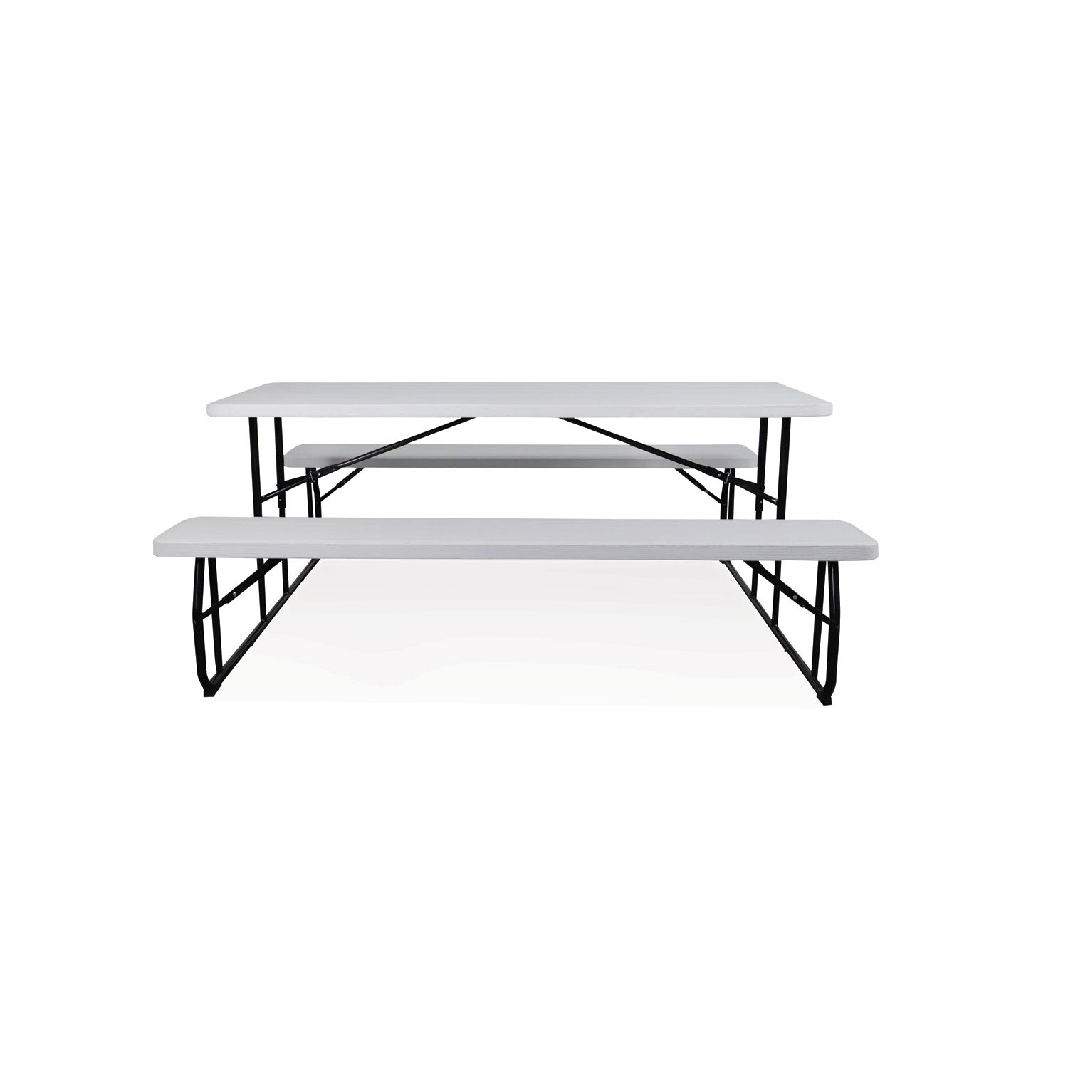 IndestrucTable® Classic Picnic Folding Table, Platinum Granite - 72"