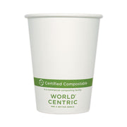 Paper Hot Cups, 12 Oz, White, 1,000/carton