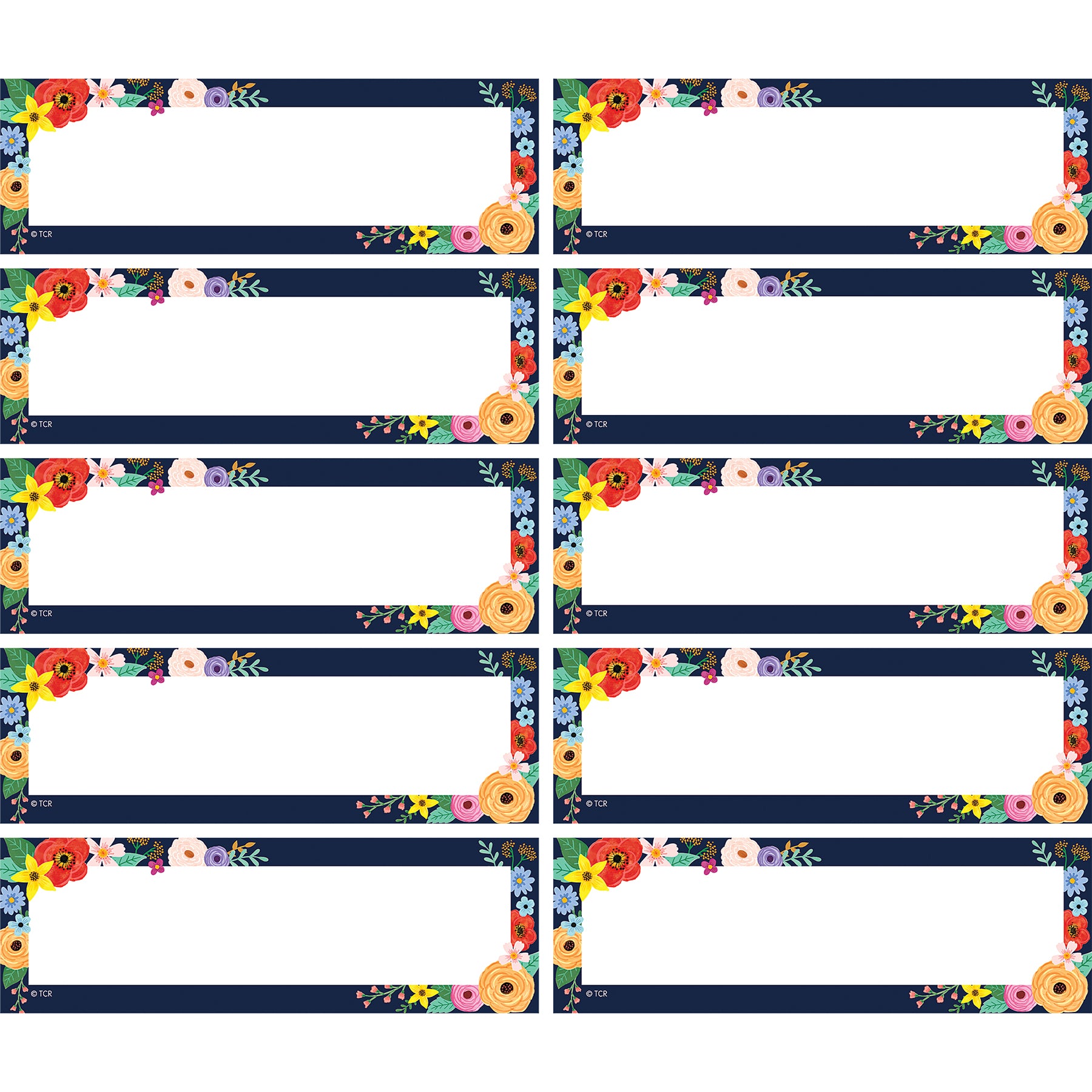 Wildflowers Magnetic Labels Accents, Pack of 20