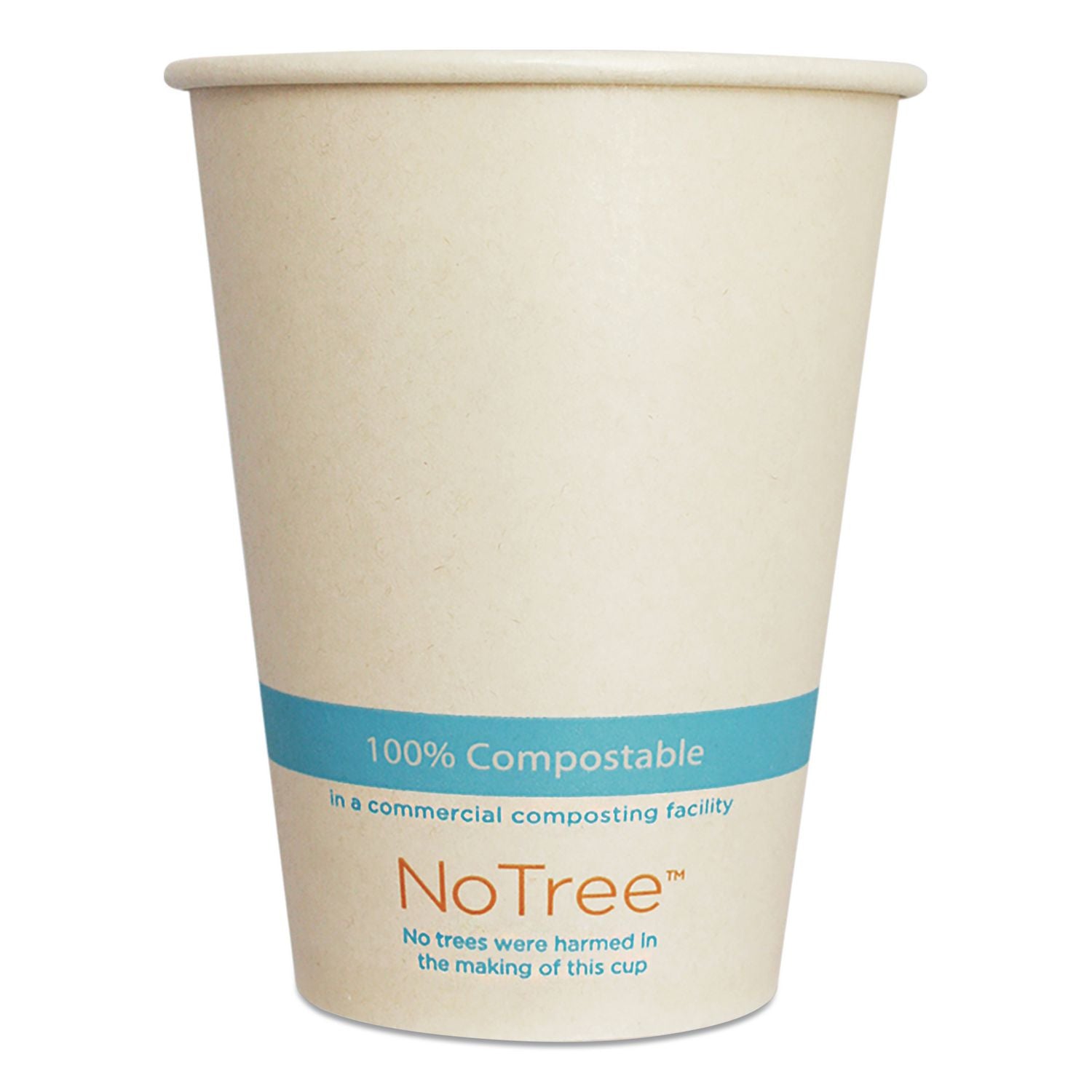 Notree Paper Cold Cups, 12 Oz, Natural, 1,000/carton