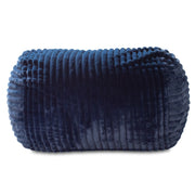 Jaxx 5.5 ft Bean Bag Loveseat, Premium Faux Fur, Mondo Midnight Blue