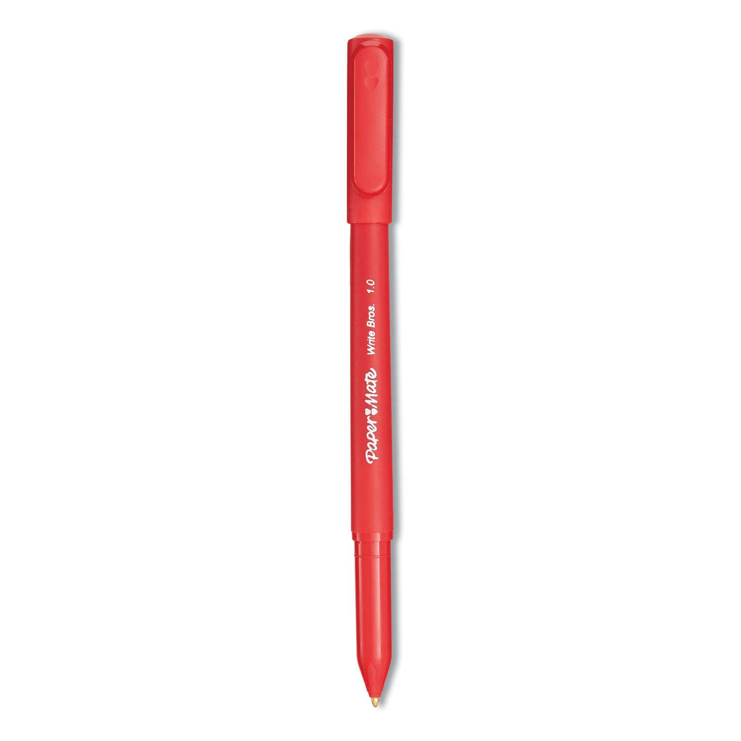 Paper Mate Ballpoint Stick Pens - Medium Pen Point - Red Ink - Red Barrel - 1 Dozen