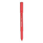 Paper Mate Ballpoint Stick Pens - Medium Pen Point - Red Ink - Red Barrel - 1 Dozen