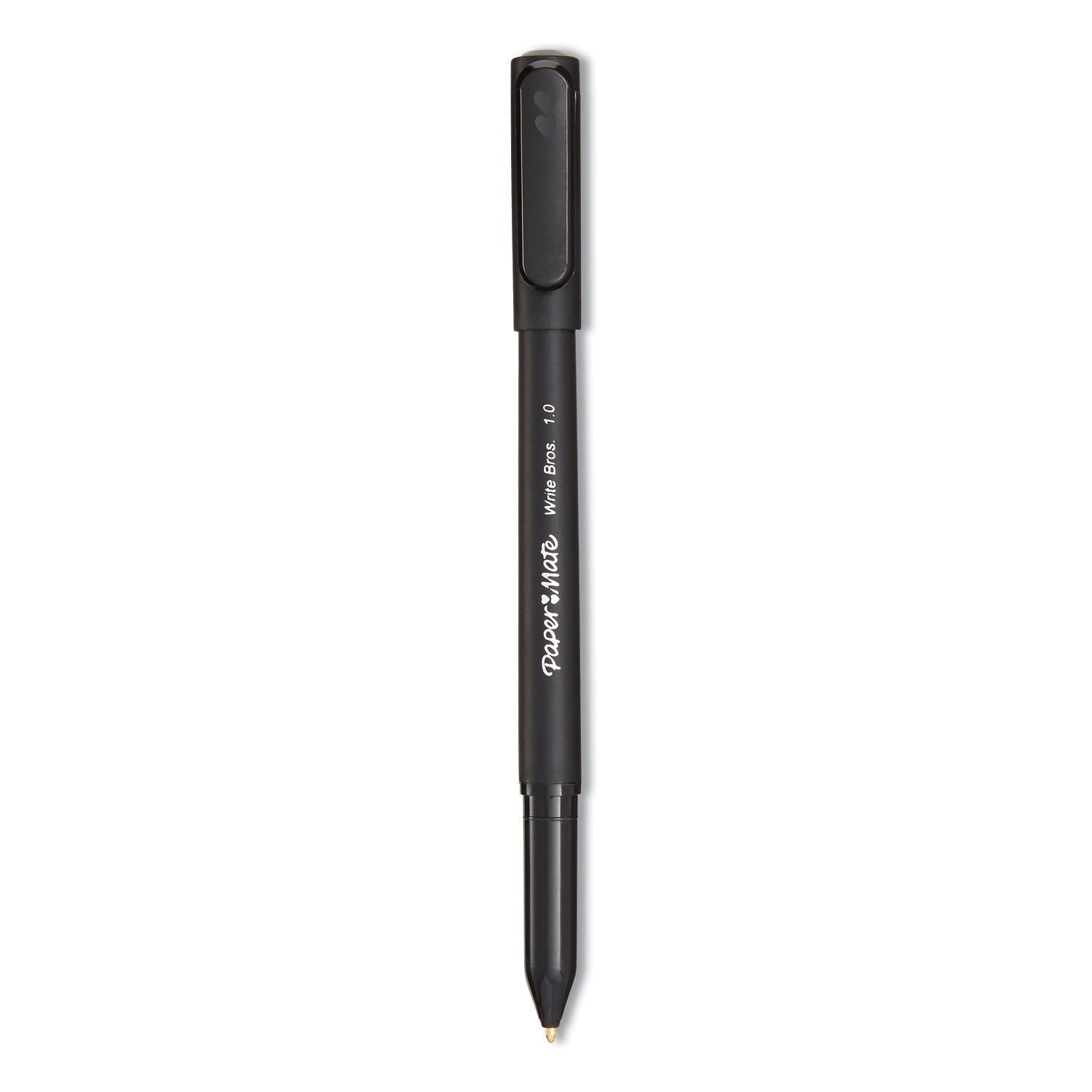 Paper Mate Write Bros. Ballpoint Stick Pens - Medium Pen Point - Black Ink - Black Barrel - 1 Dozen