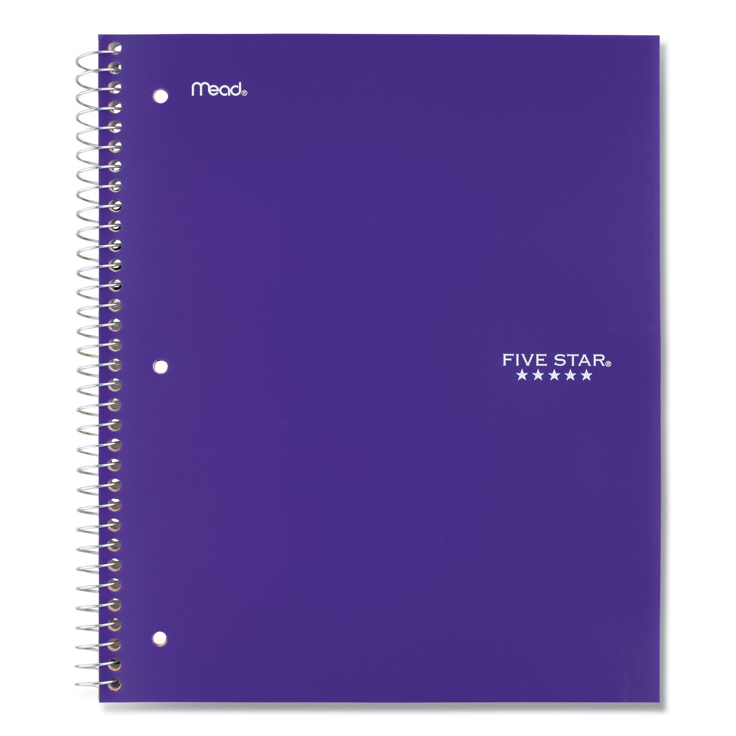 Wirebound Notebook, 5-Subject, Wide/Legal Rule, Randomly Assorted Cover Color (Set 6), (200) 10.5 x 8 Sheets