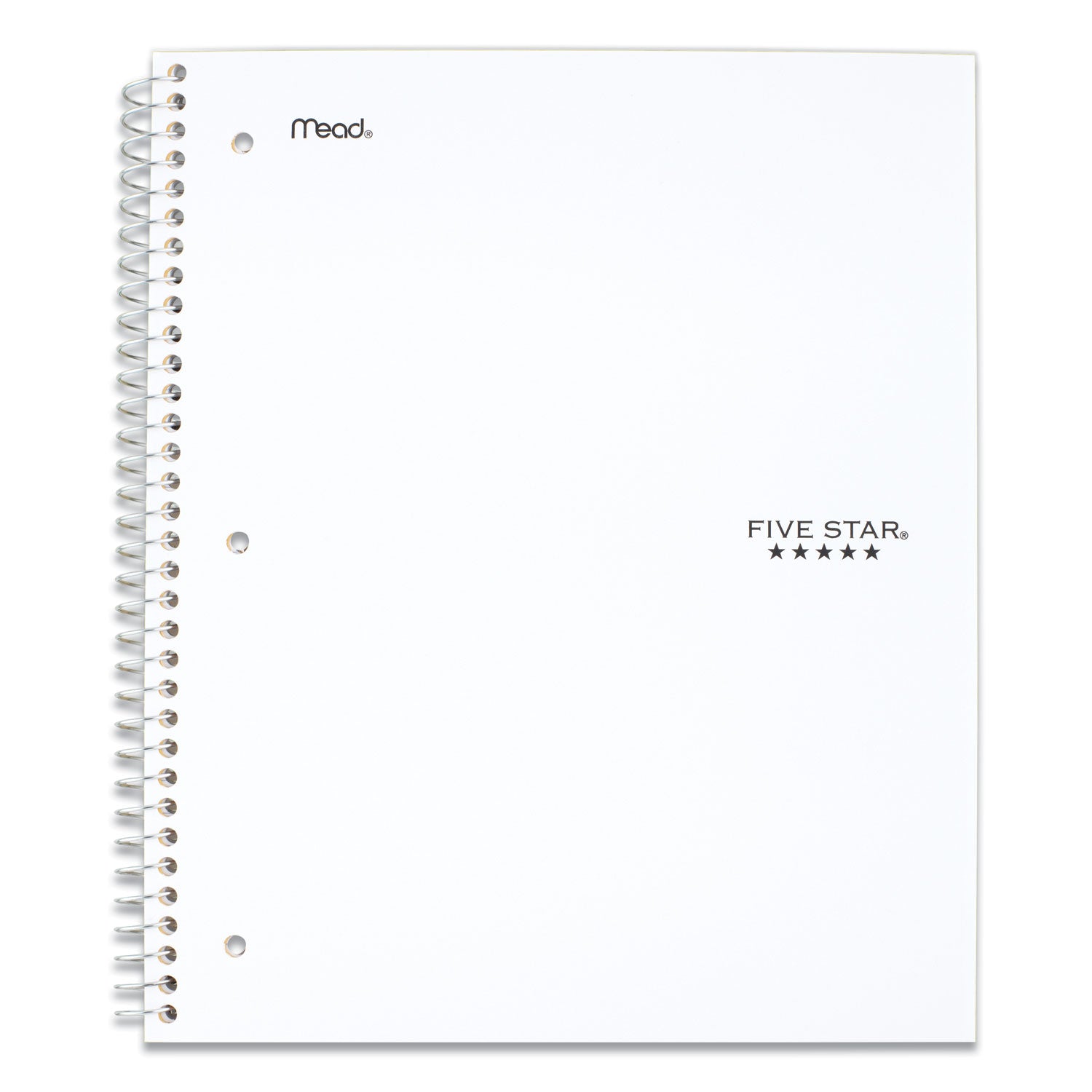 Wirebound Notebook, 5-Subject, Wide/Legal Rule, Randomly Assorted Cover Color (Set 6), (200) 10.5 x 8 Sheets