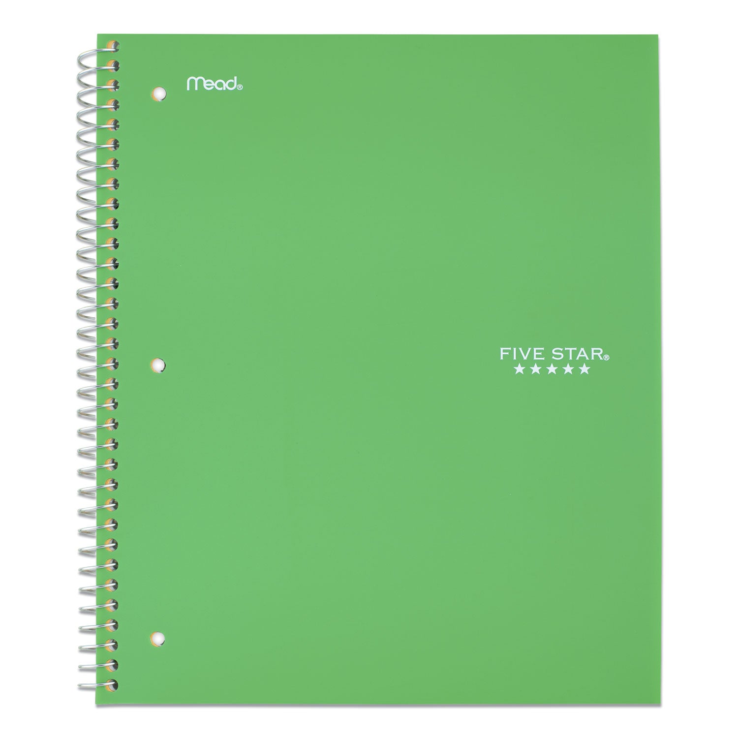 Wirebound Notebook, 5-Subject, Wide/Legal Rule, Randomly Assorted Cover Color (Set 6), (200) 10.5 x 8 Sheets