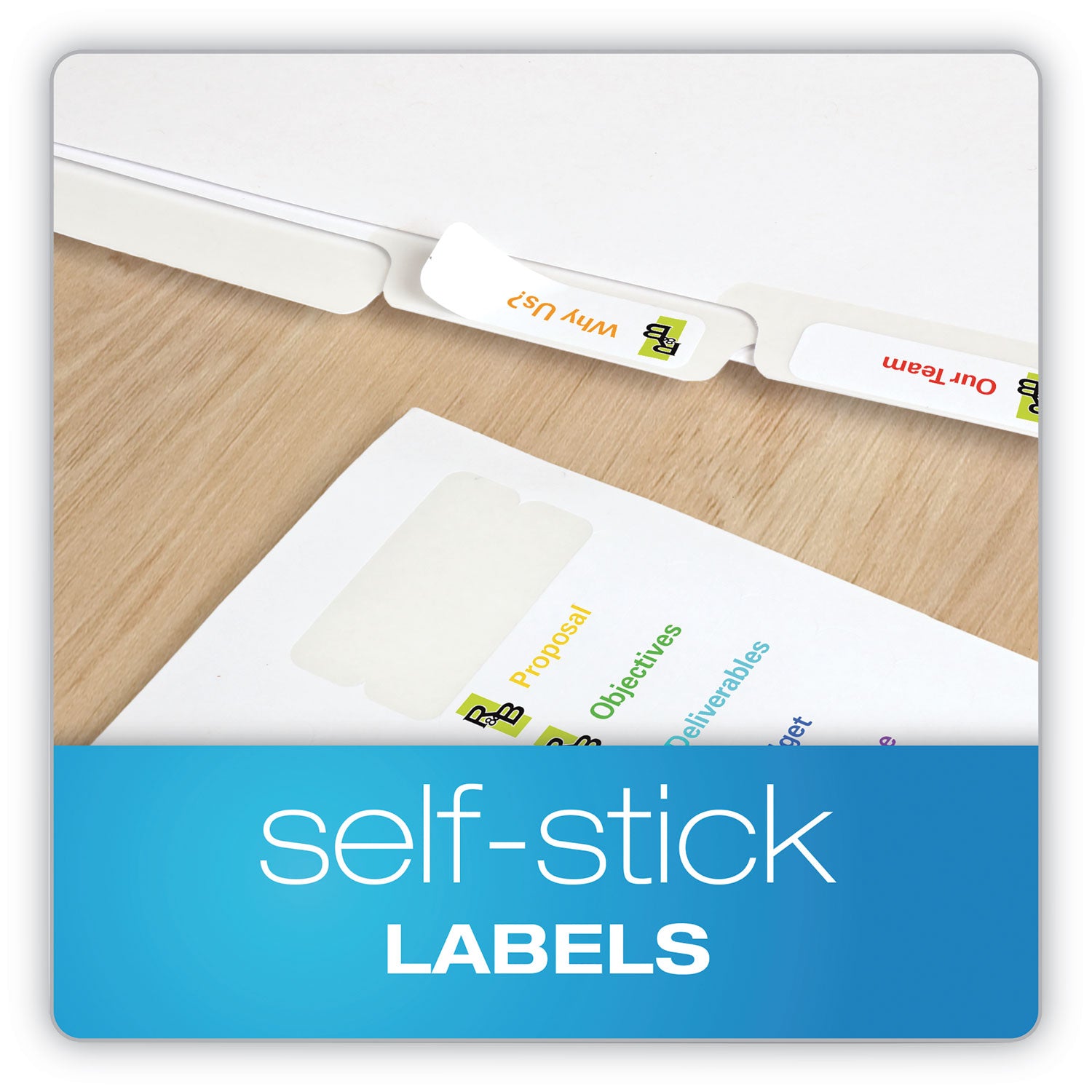 Print-on Tab(s) - 5 Tab(s)/Set - 3 Hole Punched - Self-adhesive, Removable - White Divider - Rip Proof, Reinforced Edges, Heavyweight - 1 Box