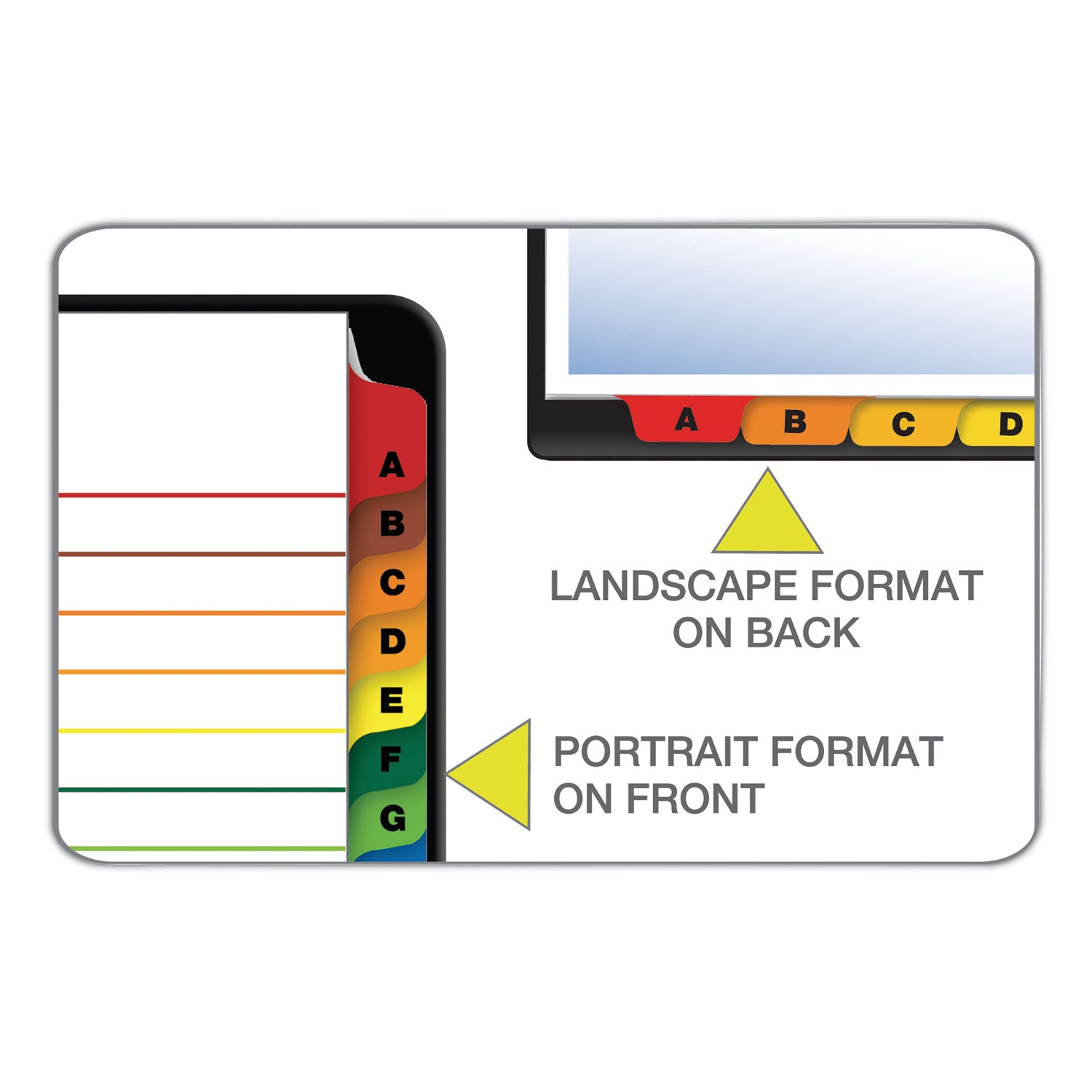 26 x Divider(s) - Printed Tab(s) - Character - A-Z - 26 Tab(s)/Set - 9" Divider Width x 11" Divider Length - Letter - 8.50" Width x 11" Length - 3 Hole Punched - White Divider - Multicolor Mylar Tab(s) - Reinforced Tab, Reinforced Edges - 1 Set