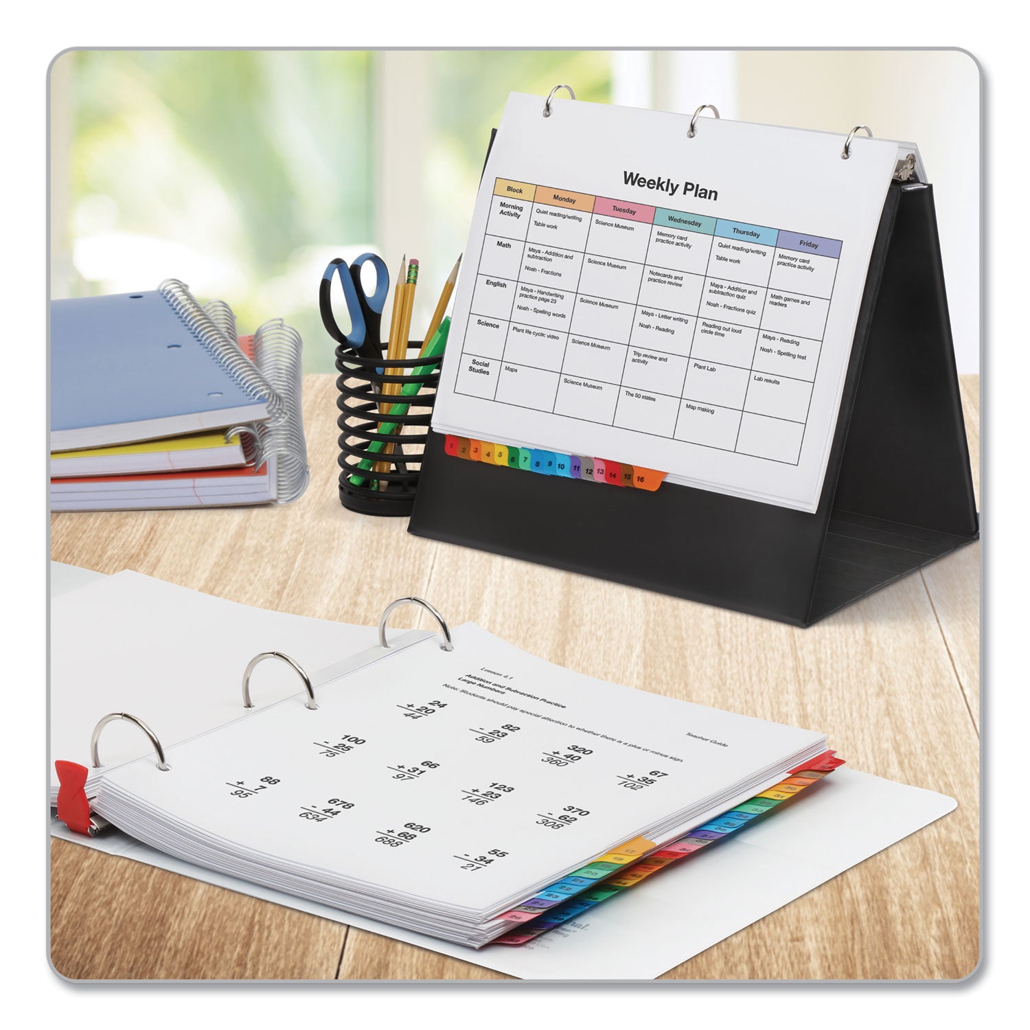 Cardinal OneStep Printable Dividers, 52 Print-on Tabs, 52 Tabs/Set, Letter Size, 8.5" x 11", 3-Hole Punched, Multicolor, Reinforced Edges and Tabs, 1 Pack