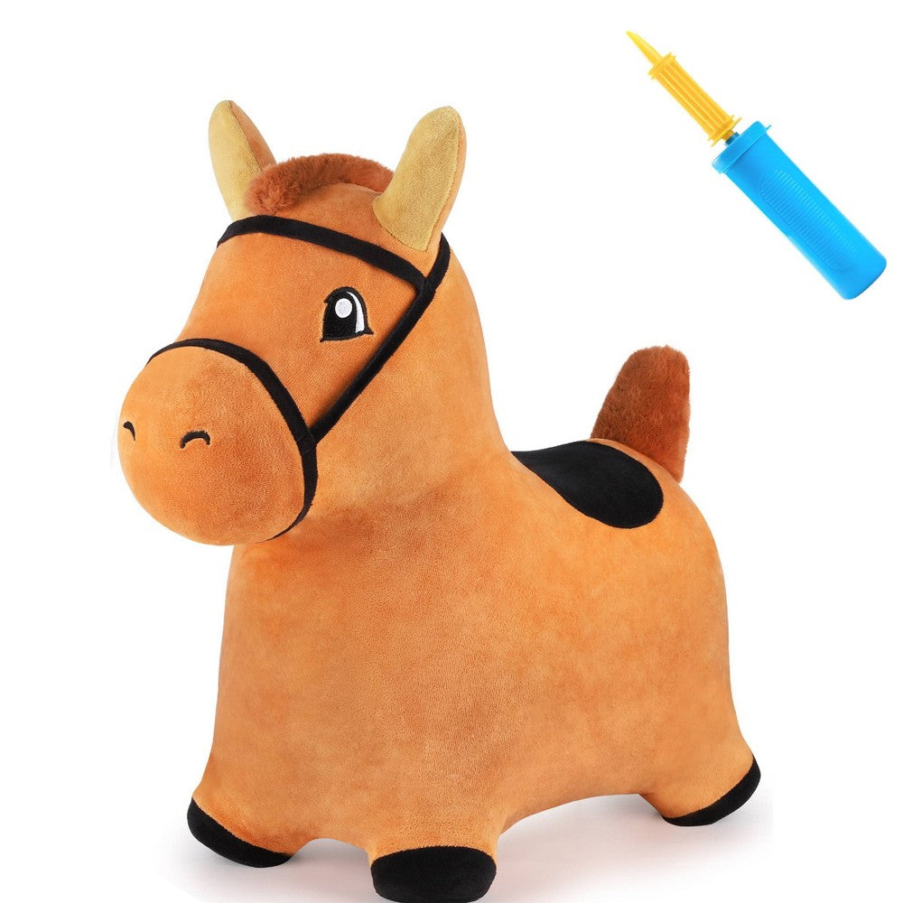 Bouncy Pals - Brown Horse - Active Play for Babies - Fat Brain Toys