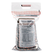 ControlTek CoinLOK Plastic Coin Bags, 50 lb Capacity, 12.5" x 25", Clear, Plastic/Poly, 50 Pack