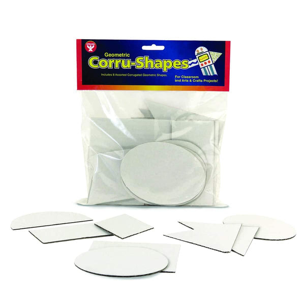 140 Assorted Corrugated Shapes (20 each of 6 shapes and 10 each of 2 shapes)