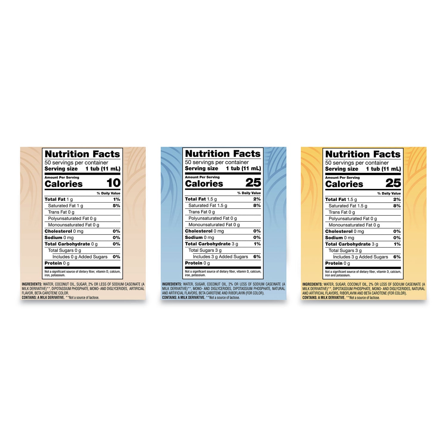 Liquid Coffee Creamer, Assorted Flavors, 0.38 oz Mini Cups, 150/Carton