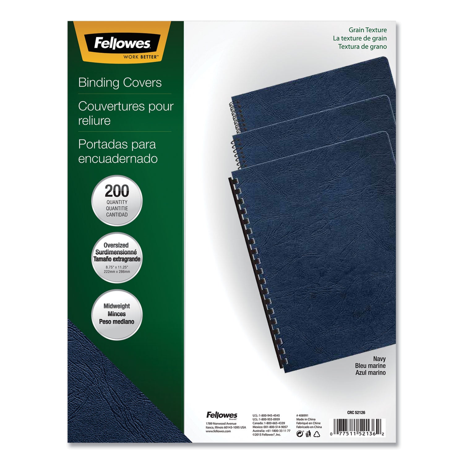 11.3" Height x 8.8" Width x 0.1" Depth - For Letter 8 1/2" x 11" Sheet - Leather - 200 / Pack