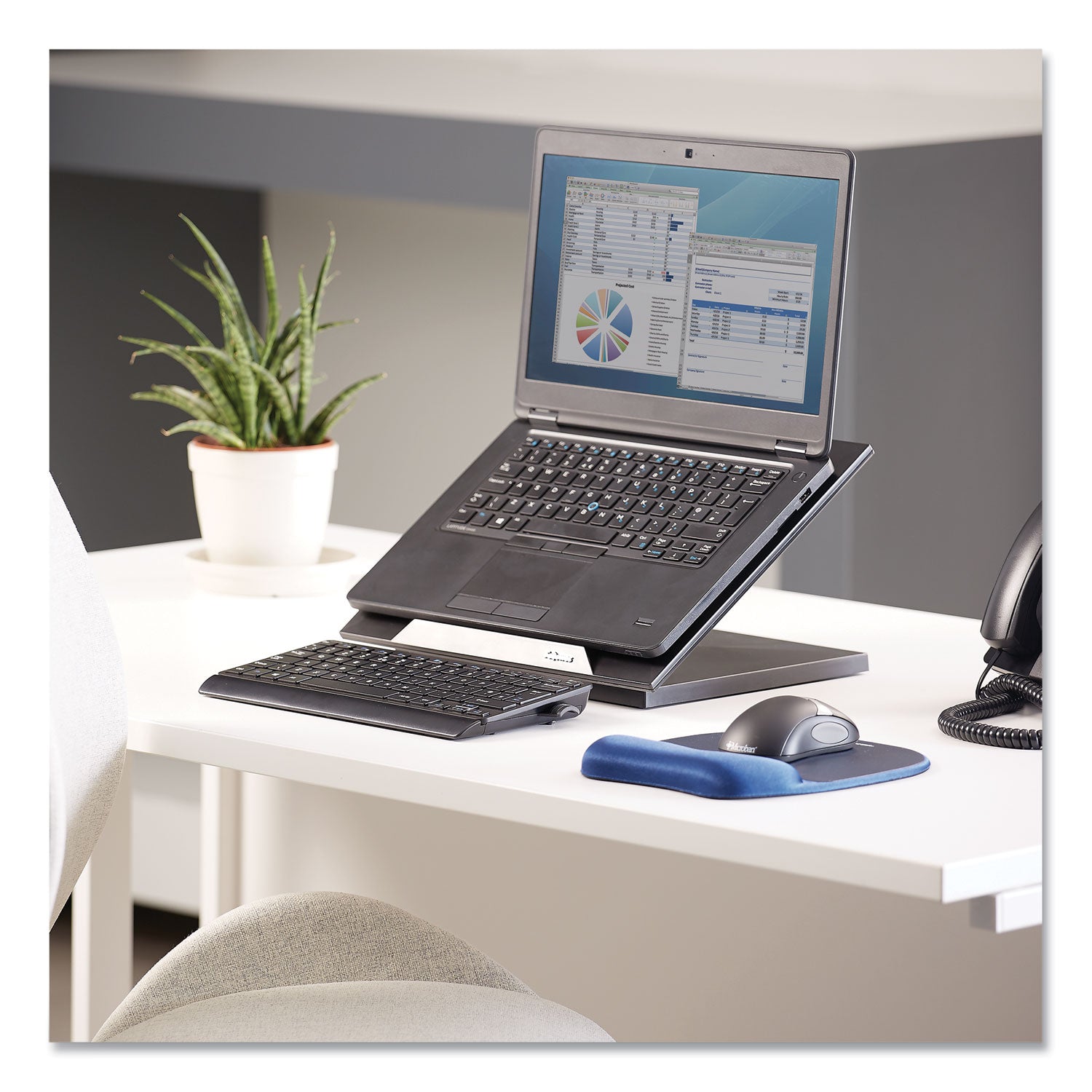 Up to 17" Screen Support - 25 lb Load Capacity - 4" Height x 13.19" Width x 11.19" Depth - Black, Pearl