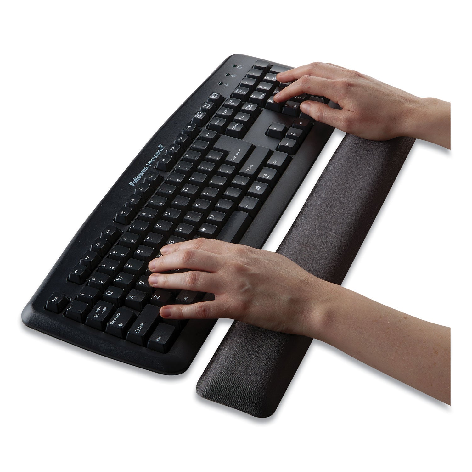 Fellowes Gel Wrist Rest - 0.63" Height x 18.50" Width x 2.75" Depth - Graphite - Gel - Wear Resistant, Tear Resistant, Skid Proof - 1 Each