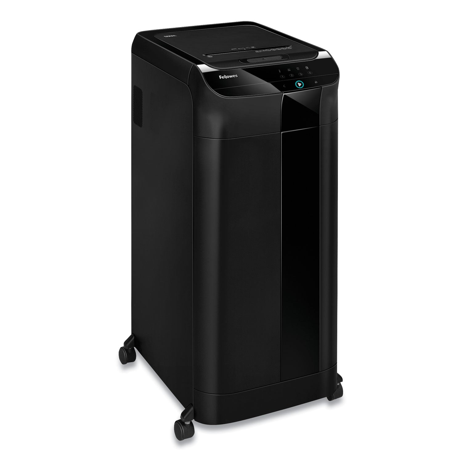Micro Cut - 600 Per Pass - for shredding Staples, Paper Clip, Paper, Credit Card, Junk Mail - 0.078" x 0.547" Shred Size - P-5 - 9" Throat - 22 gal Wastebin Capacity - Black