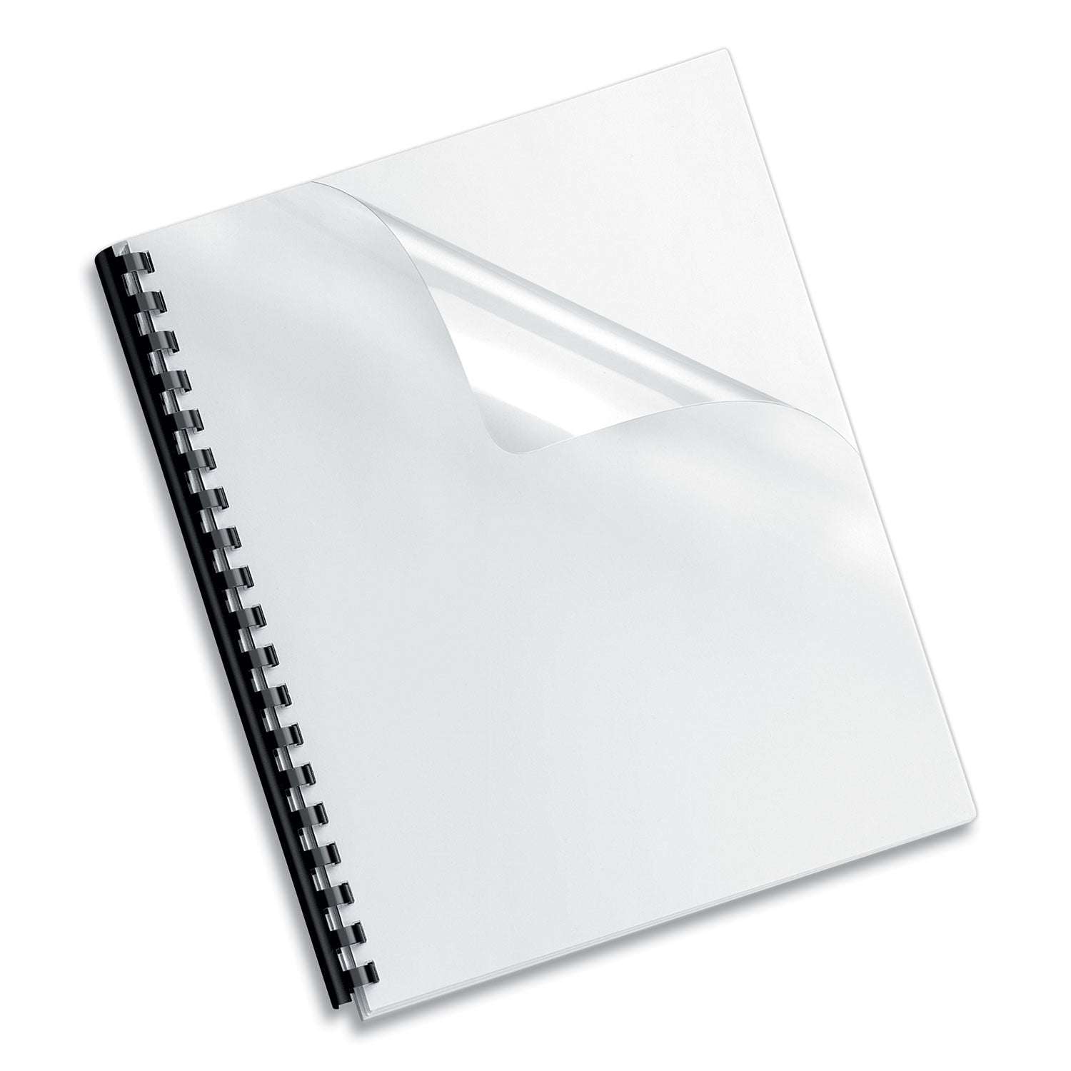 Fellowes Crystals Clear Pre-punched Binding Covers - 11" Height x 8.5" Width x 0.1" Depth - For Letter 8 1/2" x 11" Sheet - Rectangular - Clear - Polyvinyl Chloride (PVC) - 1 Pack