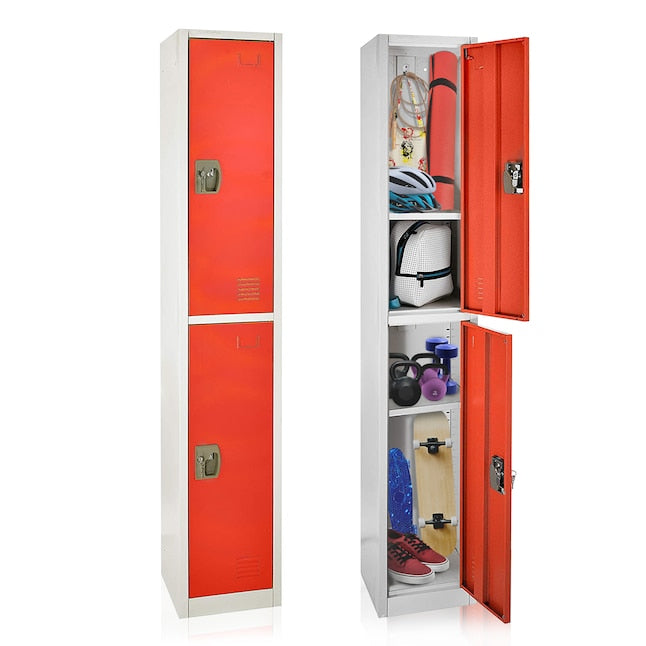 72 in. H x 12 in. W Double-Compartment Steel Storage Locker