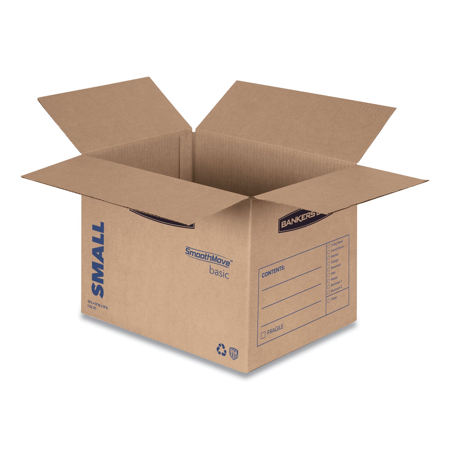 Internal Dimensions: 12" Width x 16" Depth x 12" Height - External Dimensions: 12.3" Width x 16.5" Depth x 12.6" Height - Heavy Duty - Corrugated - Kraft, Black - Recycled - 1 Carton