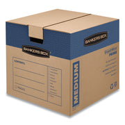 Bankers Box SmoothMove Prime Moving Boxes - Internal Dimensions: 18" Width x 18" Depth x 16" Height - External Dimensions: 18.1" Width x 18.8" Depth x 16.6" Height - Lid Lock Closure - Medium Duty - Cardboard - Kraft - Recycled - 8 / Carton