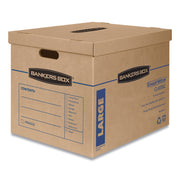 Bankers Box SmoothMove Moving Boxes - Internal Dimensions: 17" Width x 21" Depth x 17" Height - External Dimensions: 17.6" Width x 22.3" Depth x 17.4" Height - Lift-off Closure - Corrugated Paper - Kraft - Recycled - 5 / Carton