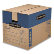 Bankers Box SmoothMove Prime Moving Boxes - Internal Dimensions: 18" Width x 24" Depth x 18" Height - External Dimensions: 18.3" Width x 25" Depth x 19" Height - Locking Tab, Lid Lock Closure - Cardboard - Kraft - Recycled - 6 / Carton