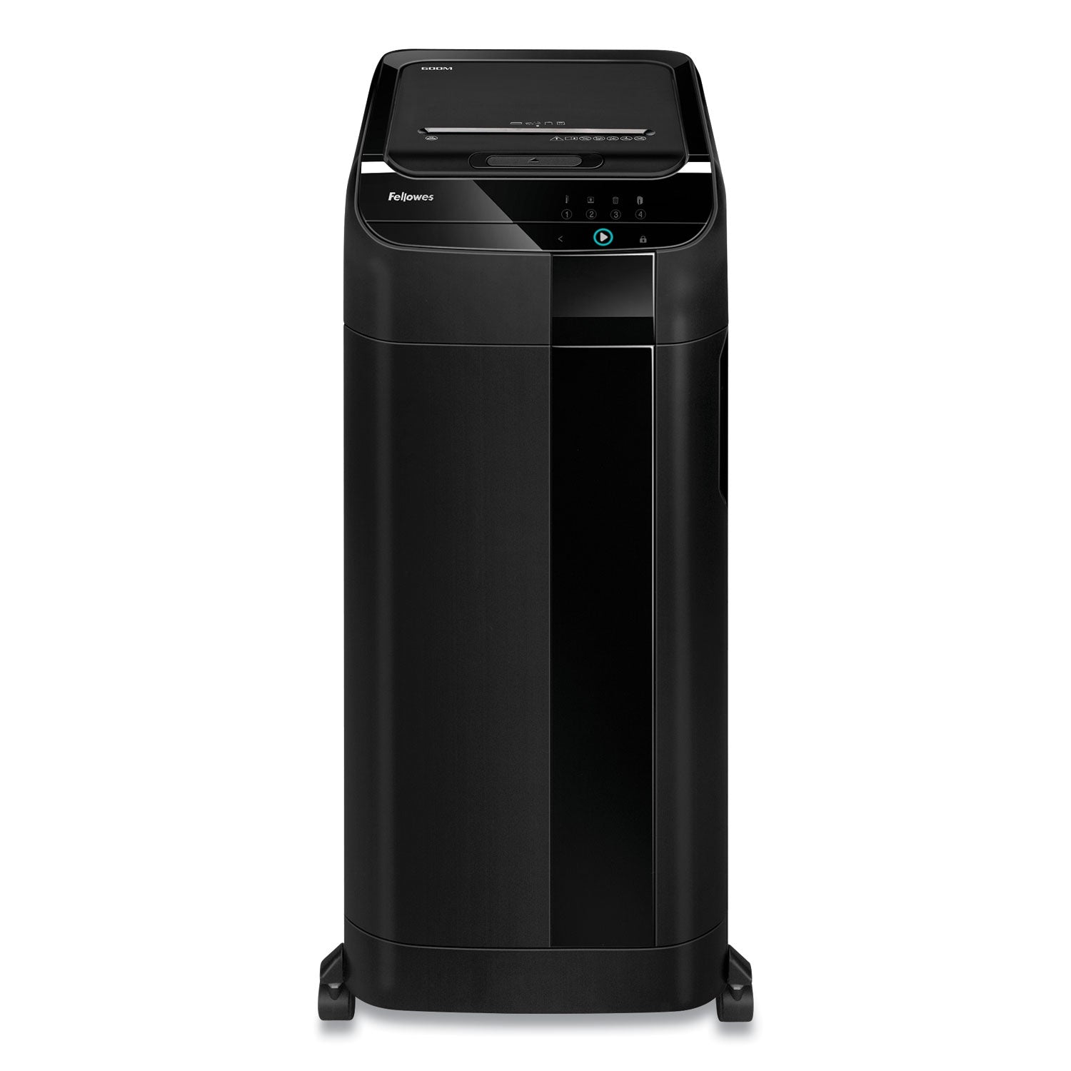 Micro Cut - 600 Per Pass - for shredding Staples, Paper Clip, Paper, Credit Card, Junk Mail - 0.078" x 0.547" Shred Size - P-5 - 9" Throat - 22 gal Wastebin Capacity - Black