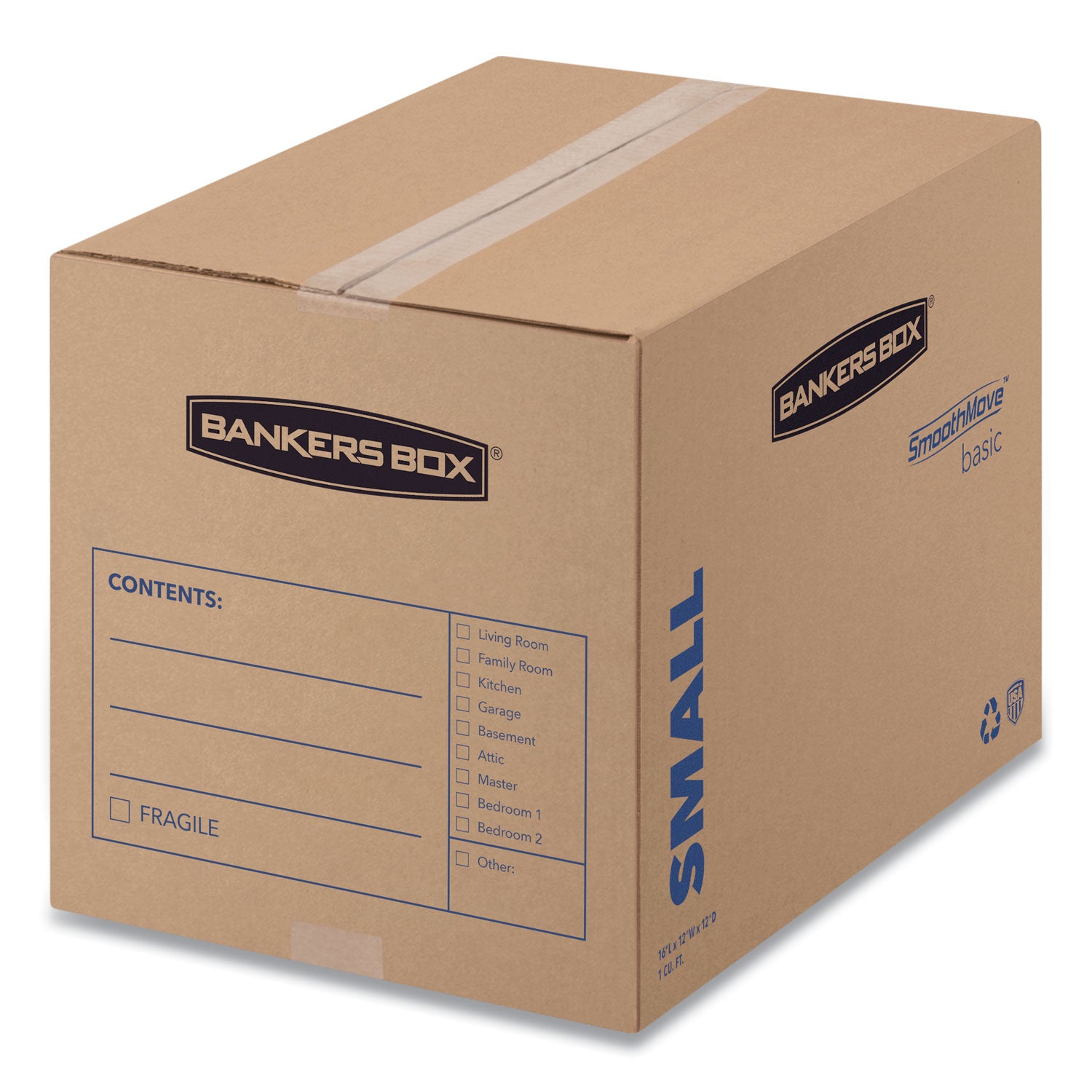 Internal Dimensions: 12" Width x 16" Depth x 12" Height - External Dimensions: 12.3" Width x 16.5" Depth x 12.6" Height - Heavy Duty - Corrugated - Kraft, Black - Recycled - 1 Carton