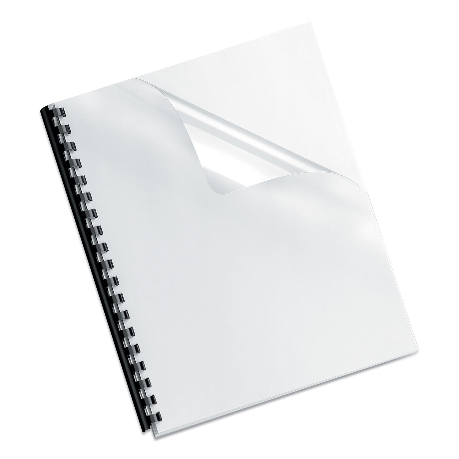 Fellowes Crystals Clear Oversize PVC Covers - 11.3" Height x 8.8" Width x 0" Depth - For 8 3/4" x 11 1/4" Sheet - Rectangular - Clear - PVC Plastic - 1 Pack