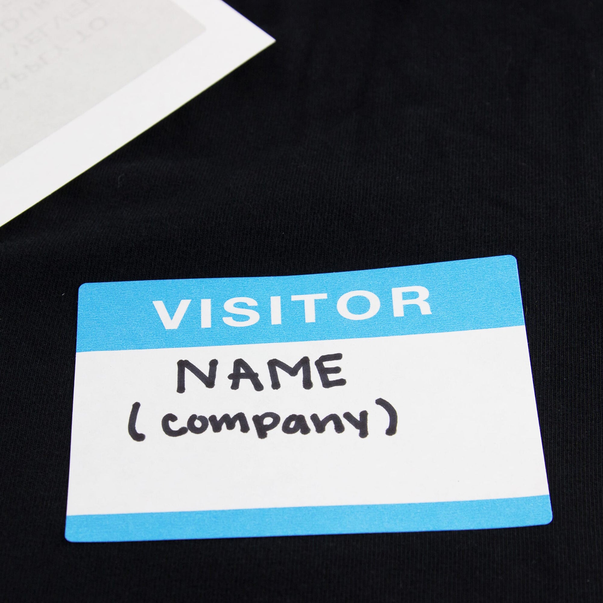 Visitor Adhesive Badges, Blue, Pack of 100