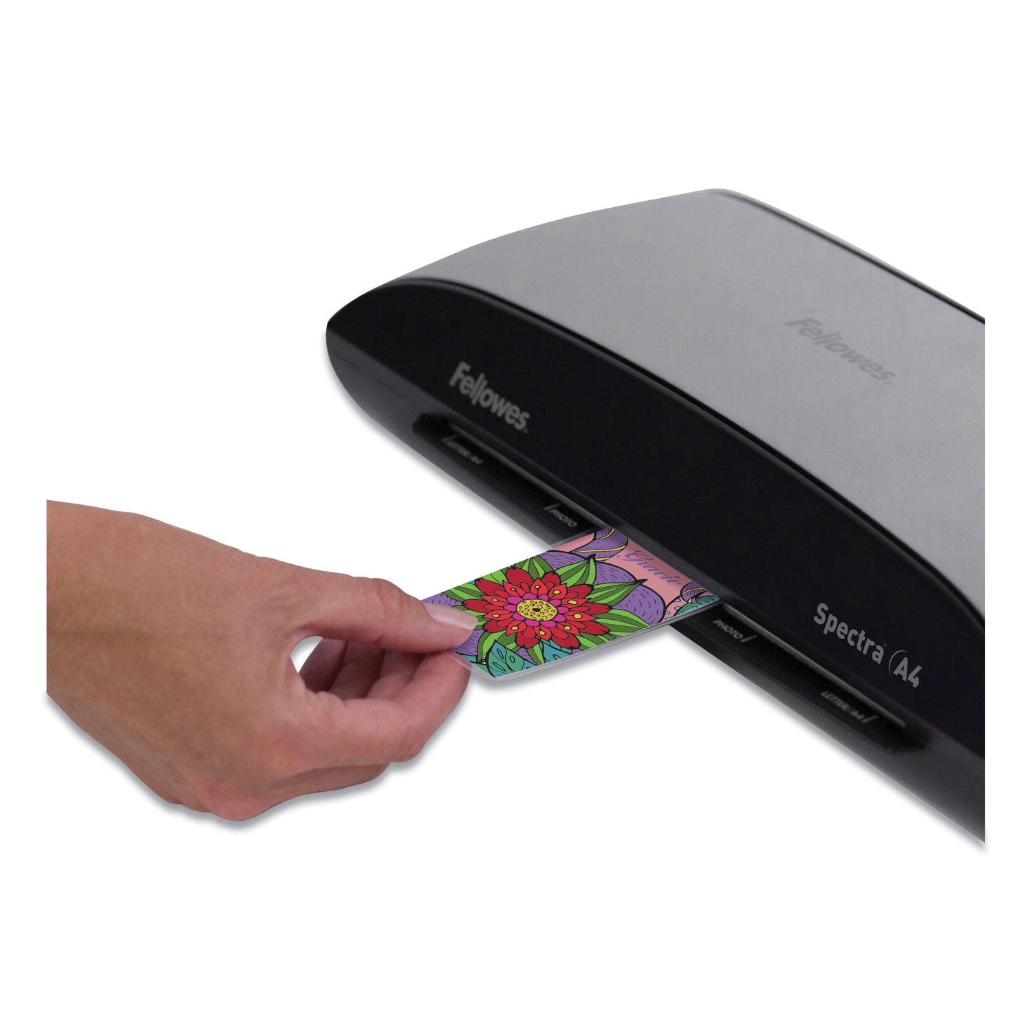 Fellowes Business Card Glossy Laminating Pouches - Laminating Pouch/Sheet Size: 3.75" Width x 5 mil Thickness - Type G - Glossy - for Business Card - Durable - Clear - 100 / Pack