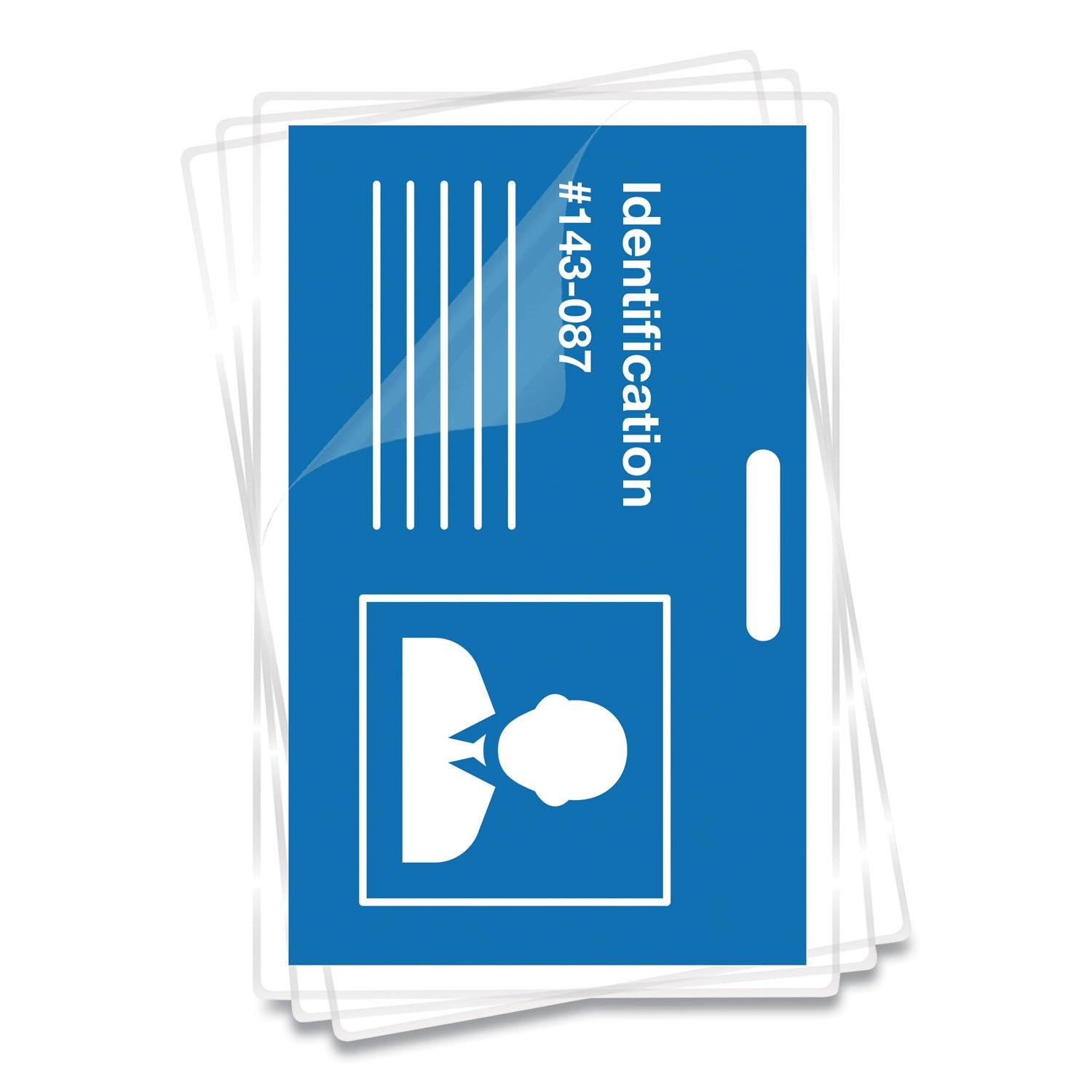 Fellowes Punched ID Card Glossy Thermal Laminating Pouches - Laminating Pouch/Sheet Size: 3.88" Width x 7 mil Thickness - Type G - Glossy - for Document, ID Card - Durable, Pre-punched - Clear - 100 / Pack