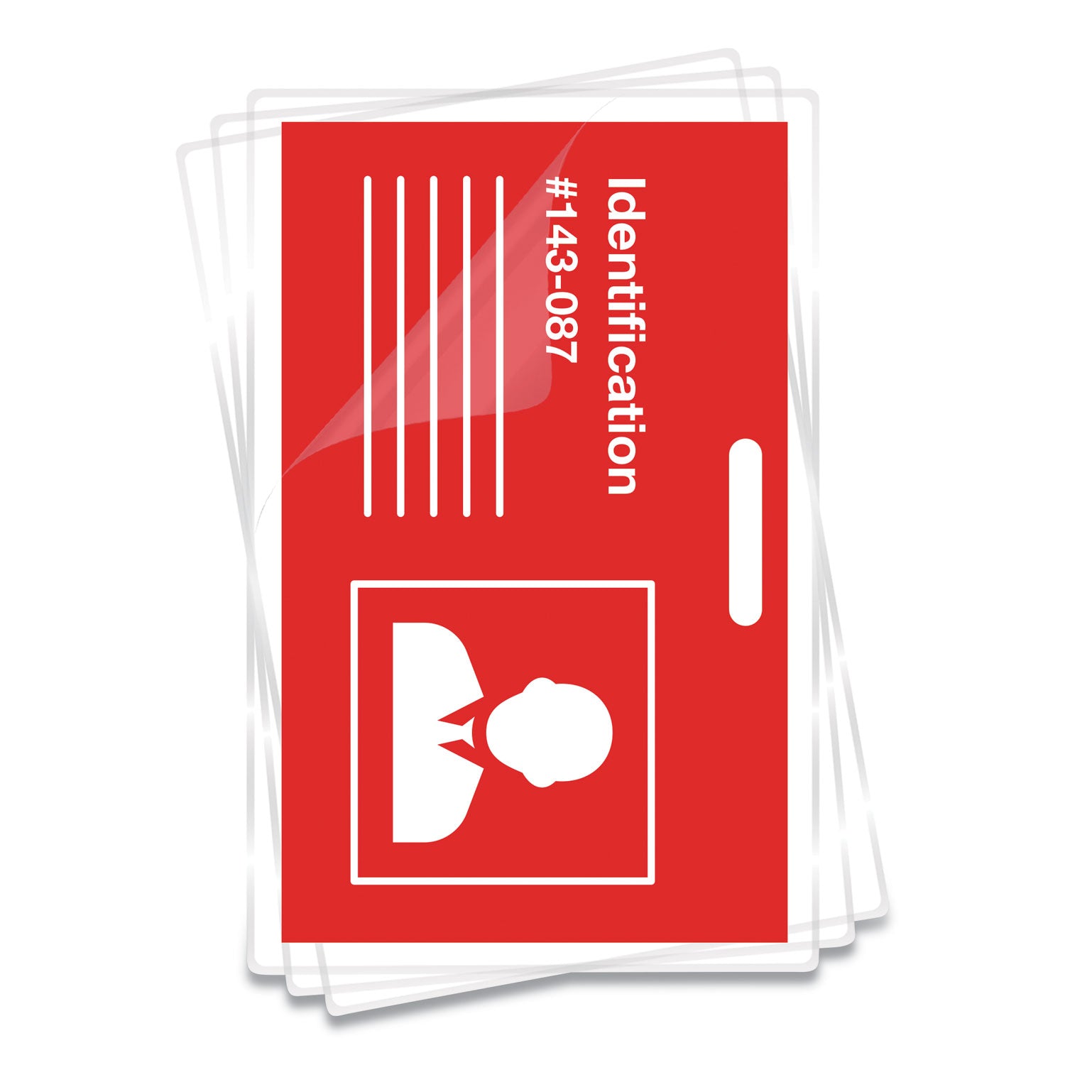 Laminating Pouch/Sheet Size: 3.88" Width x 5 mil Thickness - Glossy - for ID Badge - Durable, Easy to Use - Clear - 25 / Pack
