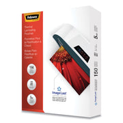 Fellowes ImageLast Jam-Free Premium Thermal Laminating Pouches, Letter Size, 9" x 11.5", 5 mil, Glossy, Clear, 1 Pack