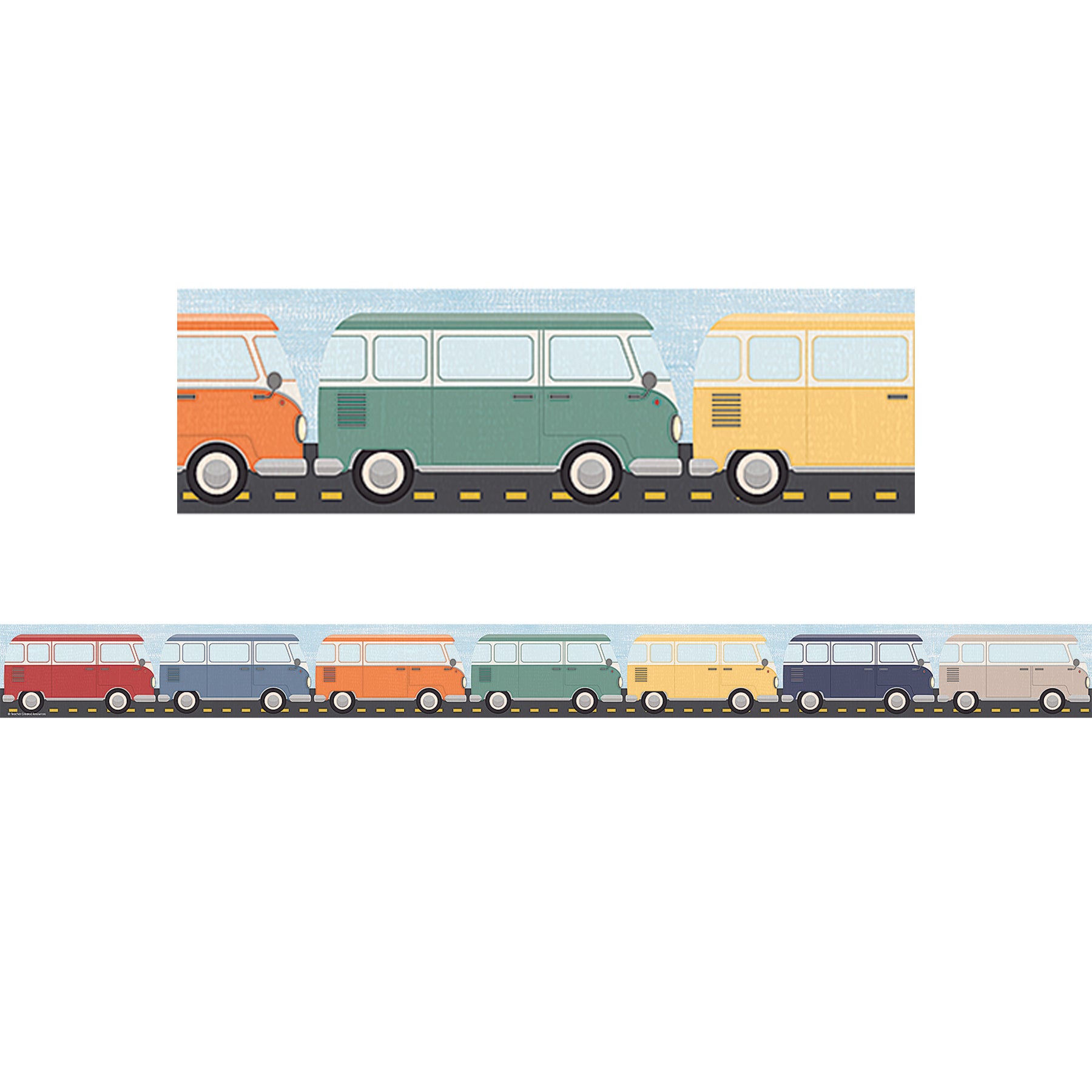 Moving Mountains Road Trip Camper Vans Straight Border Trim, 35 Feet